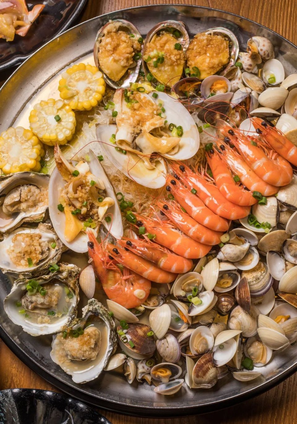 巨盆海鲜厚实鲍鱼扇贝蛏子王连潮汕人都夸