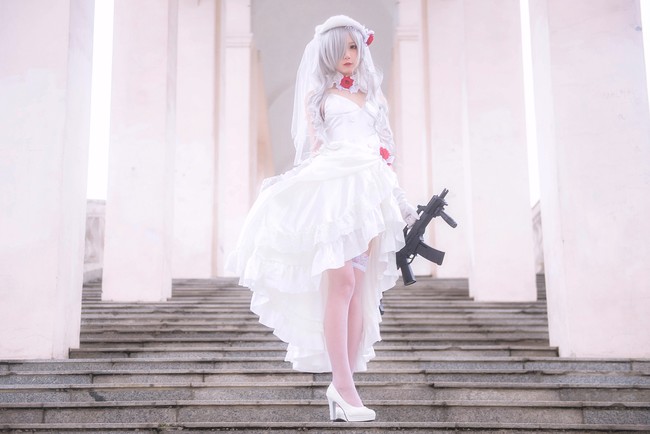 cos:少女前線g36c婚紗,一半天使一般魔鬼.