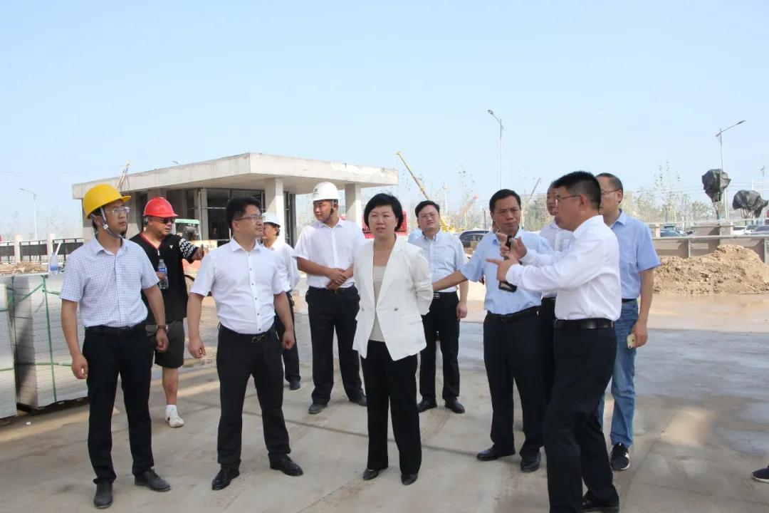 射阳县县长吴冈玉调研新城教育组团项目建设情况