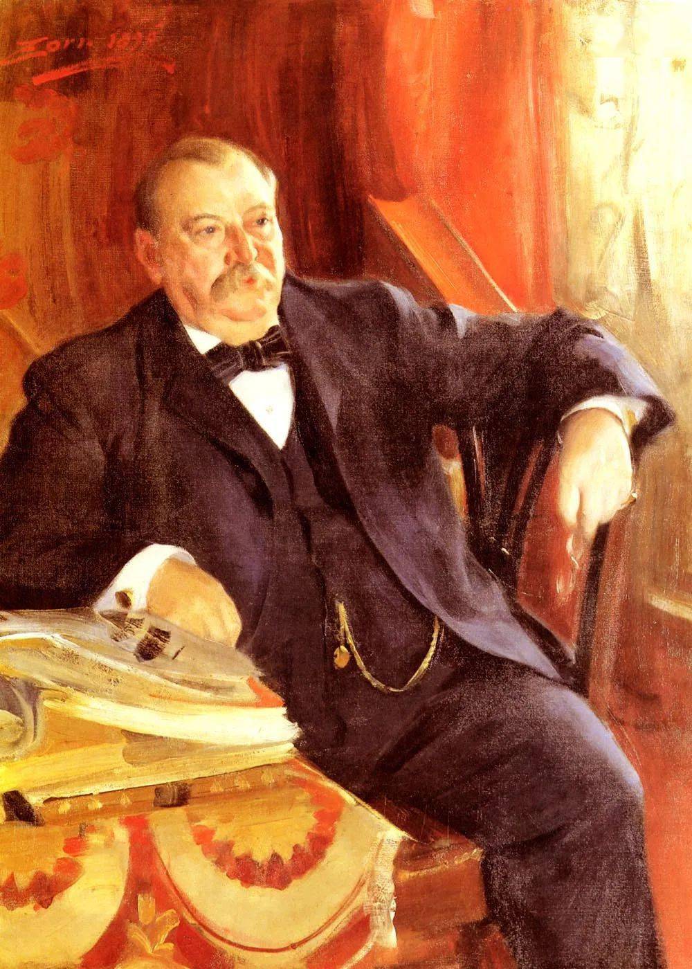 president grover cleveland,1899格罗弗·克利夫兰总统william h