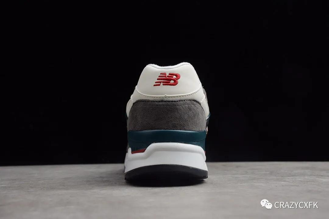 新百伦灰白橙 new balance m998cr 美潮慢跑鞋