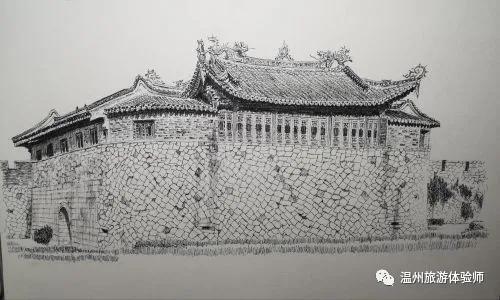 旅游达人蒋忠军情迷黑白钢笔画5年手绘了200幅温州风景图