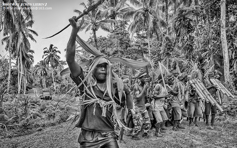 巴布亚新几内亚游记布干维尔岛土著部落最盛大的欢迎仪式
