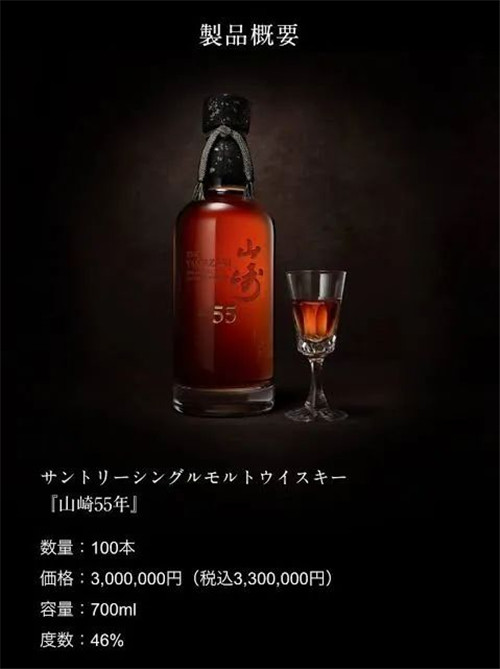 山崎55年破日本最贵威士忌记录一瓶价格可在东京买套房
