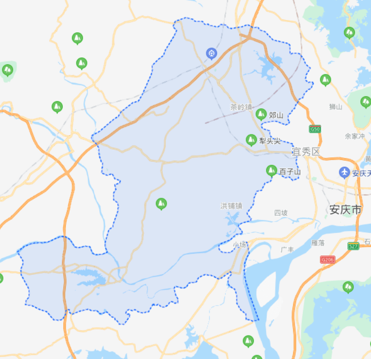 安庆城区地图分布图片