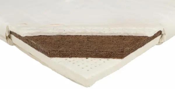 乳胶椰棕床垫剖面图由乳胶和椰棕制成的组合床垫相对薄而重