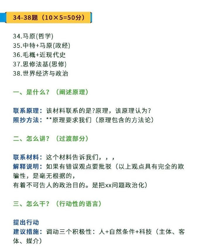 马原哲学分析题答题万能模板六张图套路全总结 搜狐大视野 搜狐新闻