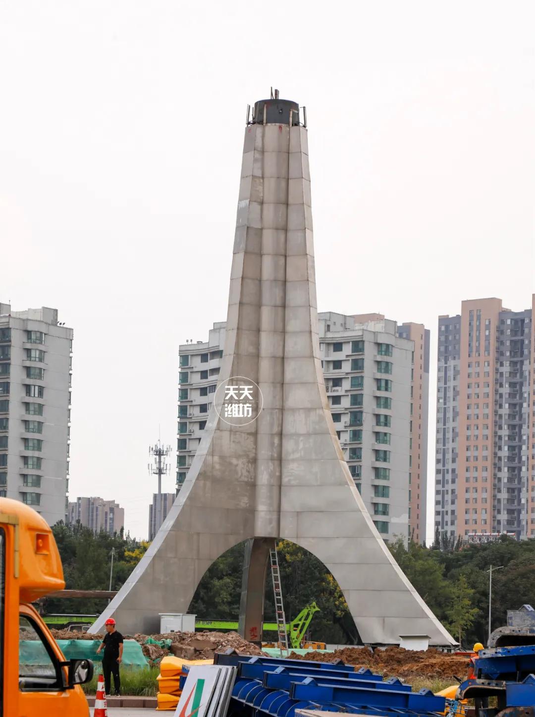 潍坊北海路灯塔拆了