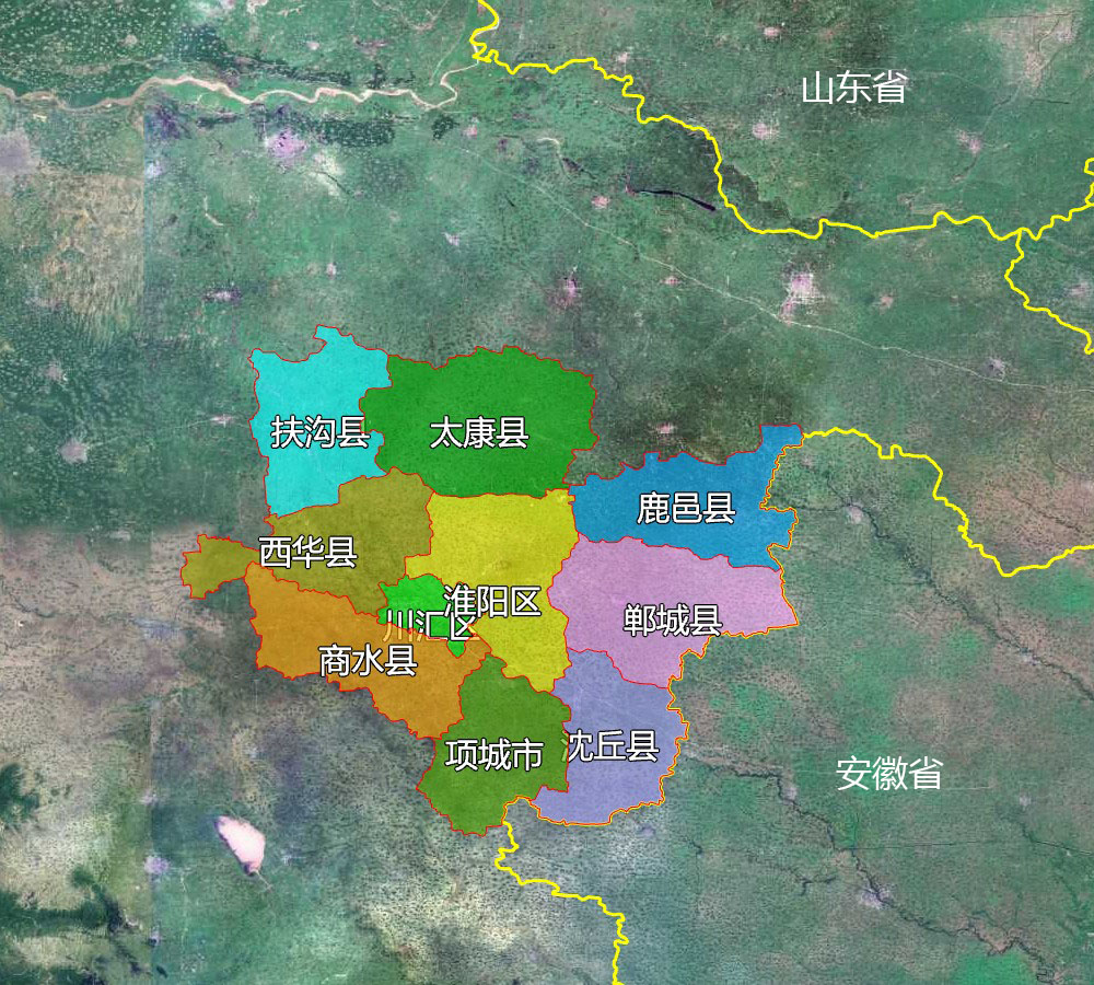 中国河南周口地图图片