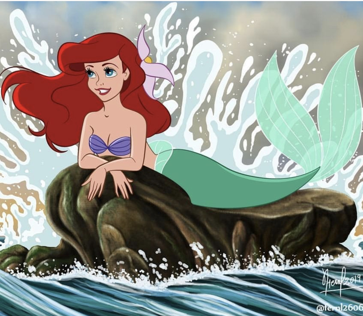 "乘风破浪的美人鱼"场景再现,哪位迪士尼公主最神似?首选爱洛