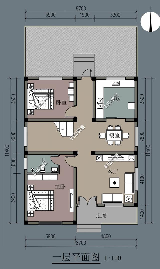 开间9米进深18米的宅基地怎么设计建房