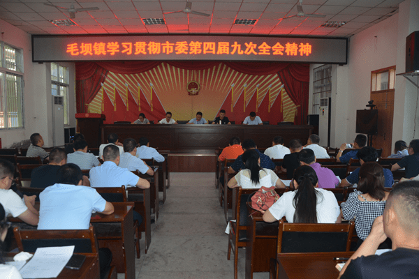 宣汉县毛坝镇学习贯彻中共达州市委第四届九次全会精神