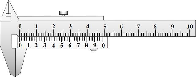50分度卡尺刻度图片图片