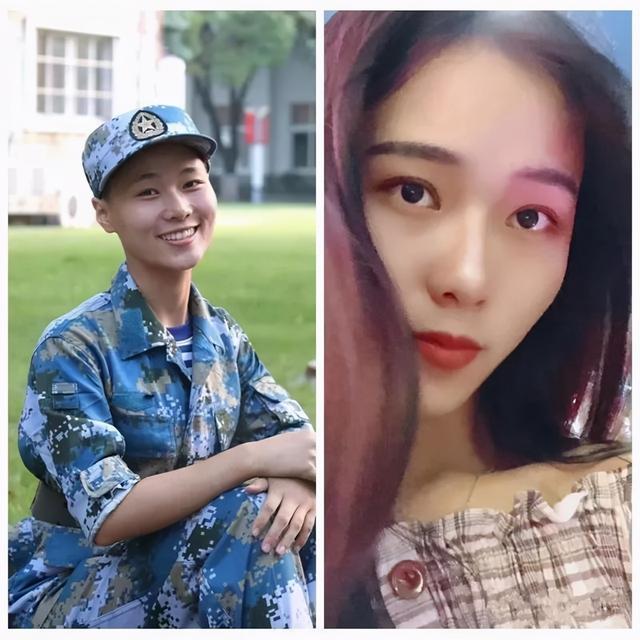 有一种整容叫当兵女友当兵前后变化太大了看到背影好心疼