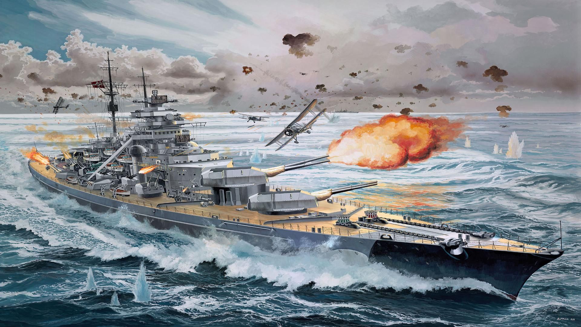 德国工业的黑科技,400发炮弹轮番轰炸,都无法击沉的战列舰