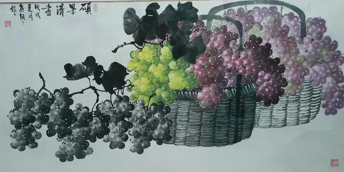 葡萄公主侯银银书画作品具有着很强的艺术感染力