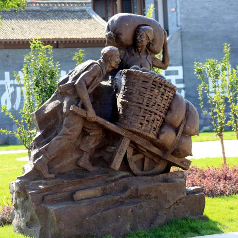 劳动人物雕塑素茁园林雕塑