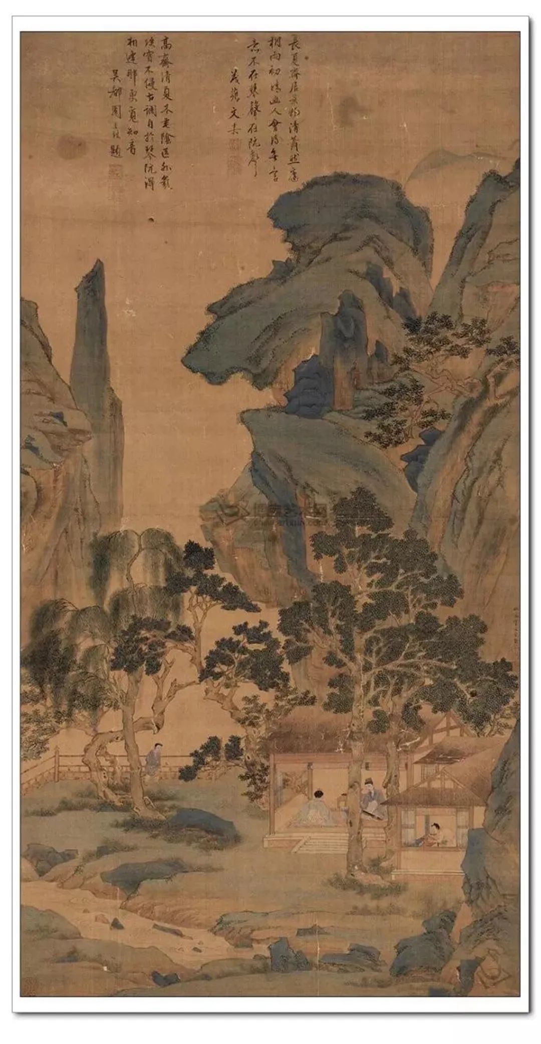 他是古代著名画家擅长运用重彩和青绿开创青绿山水新画风