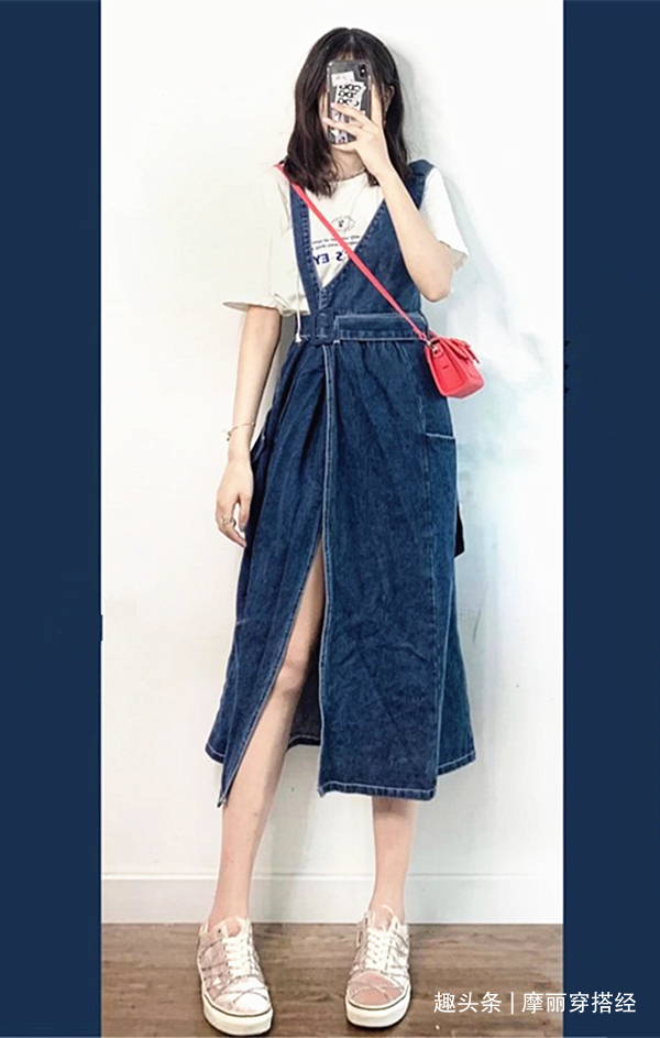 除了短款牛仔裙,夏天要显瘦,规划多样的长款半身裙也是很多人的挑选.