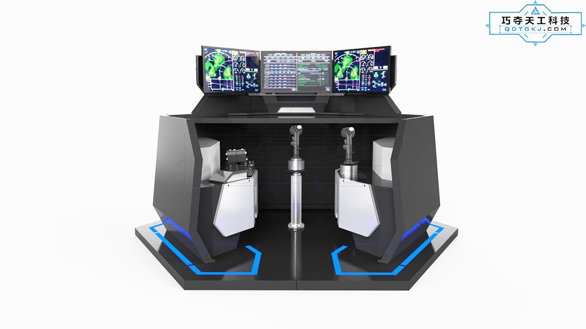 巧夺天工科技控制台-航空飞行培训中心-太空科技风整装解决方案