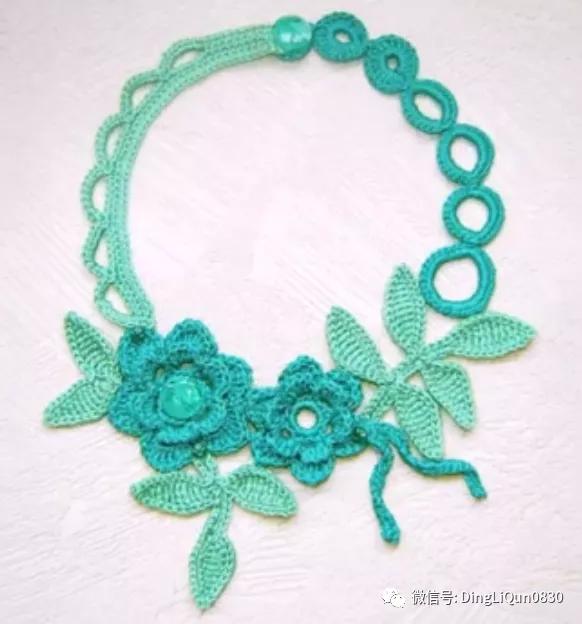 针织作品35款钩花个性项链送给特别的你