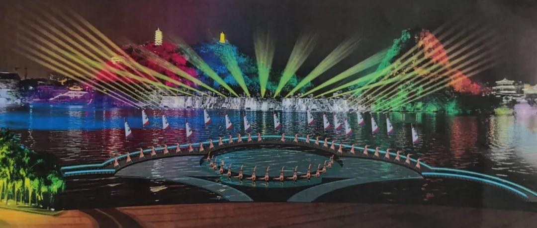 金沙角搭水上舞台,百里柳江将现大型山水实景演出!