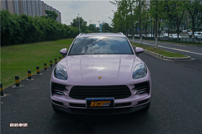 保时捷macan改色冰莓粉保时捷原厂色火遍全网