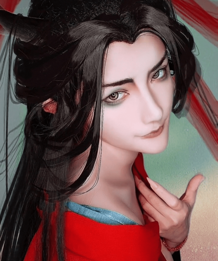 男子cos《姜子牙》中的九尾,狐妖有点帅!天尊肤色变白很清秀