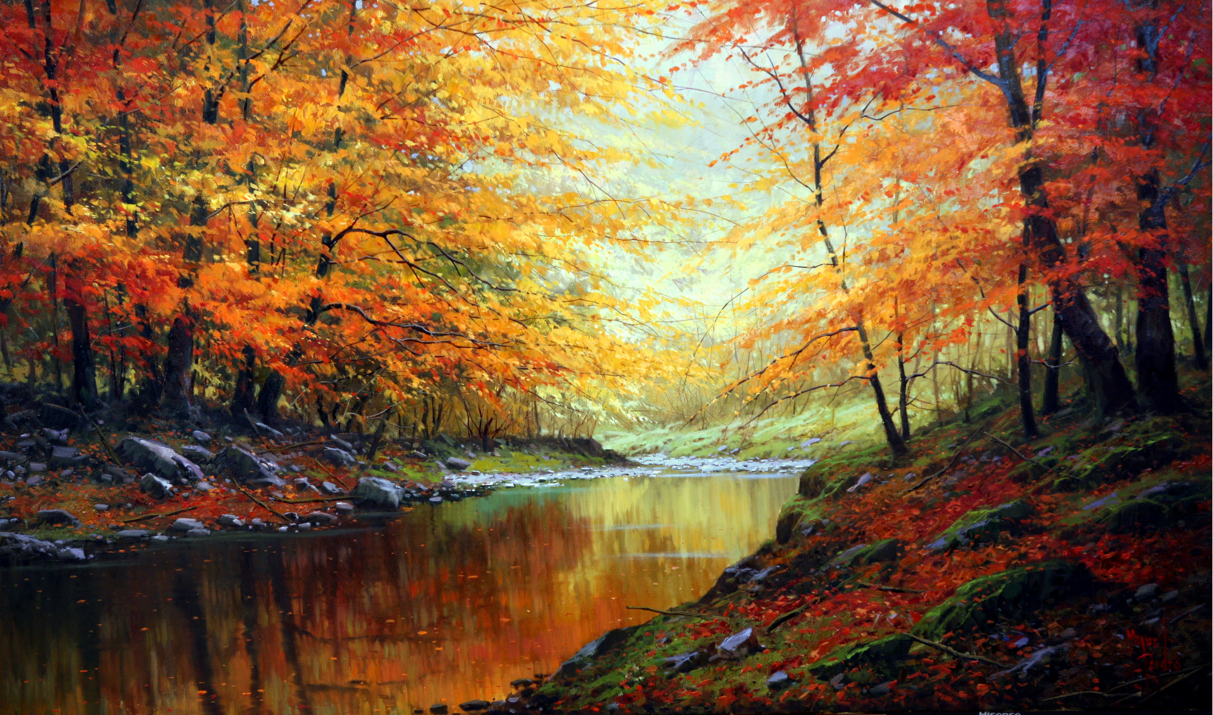 西班牙风景画大师米格尔·佩德罗个人画展 满屏对深秋的爱