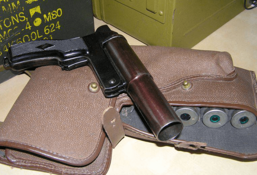 原创论毛子的废物利用带膛线的23mm霰弹枪ks23