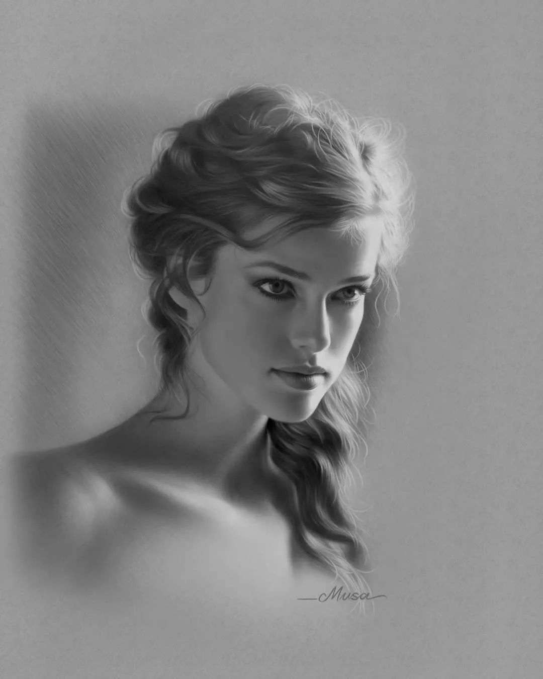 天呐,这素描线条将人物画的这么细腻,简直惊呆了!