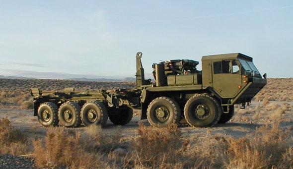 图上是m977,但是美国人可能换成目前海军陆战队使用的lvsr重型卡车,其