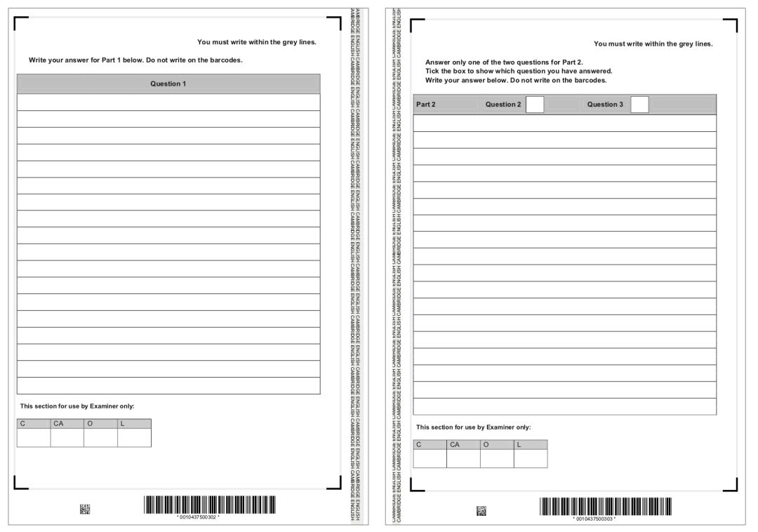 2020新版ketpet答题卡已调整一看便知