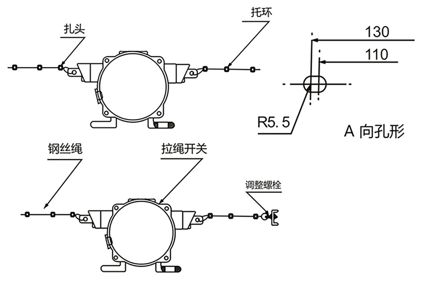 ghfls系列,双向平衡拉绳开关,触点容量大,开关灵敏,实用性高