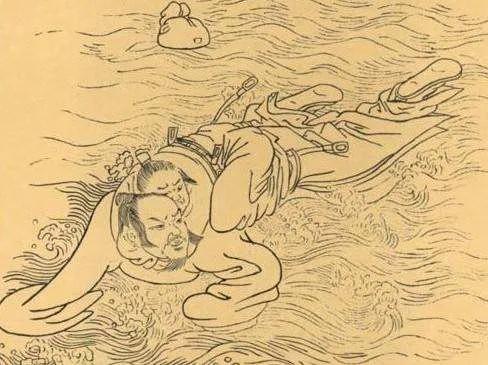 1279年,陆秀夫背着8岁的宋帝昺投海自尽.