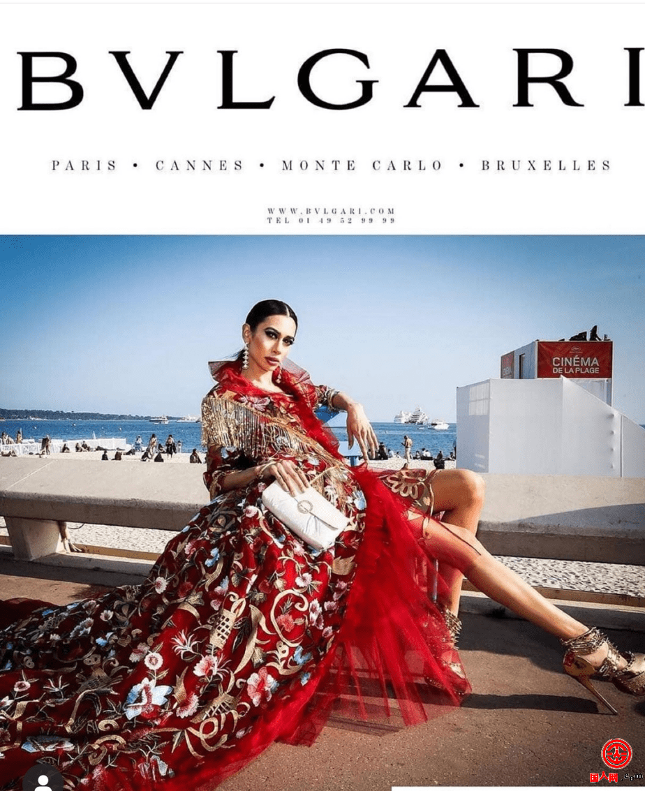 著名设计师kiki wang为国际时尚巨头奢侈品牌宝格丽设计礼服