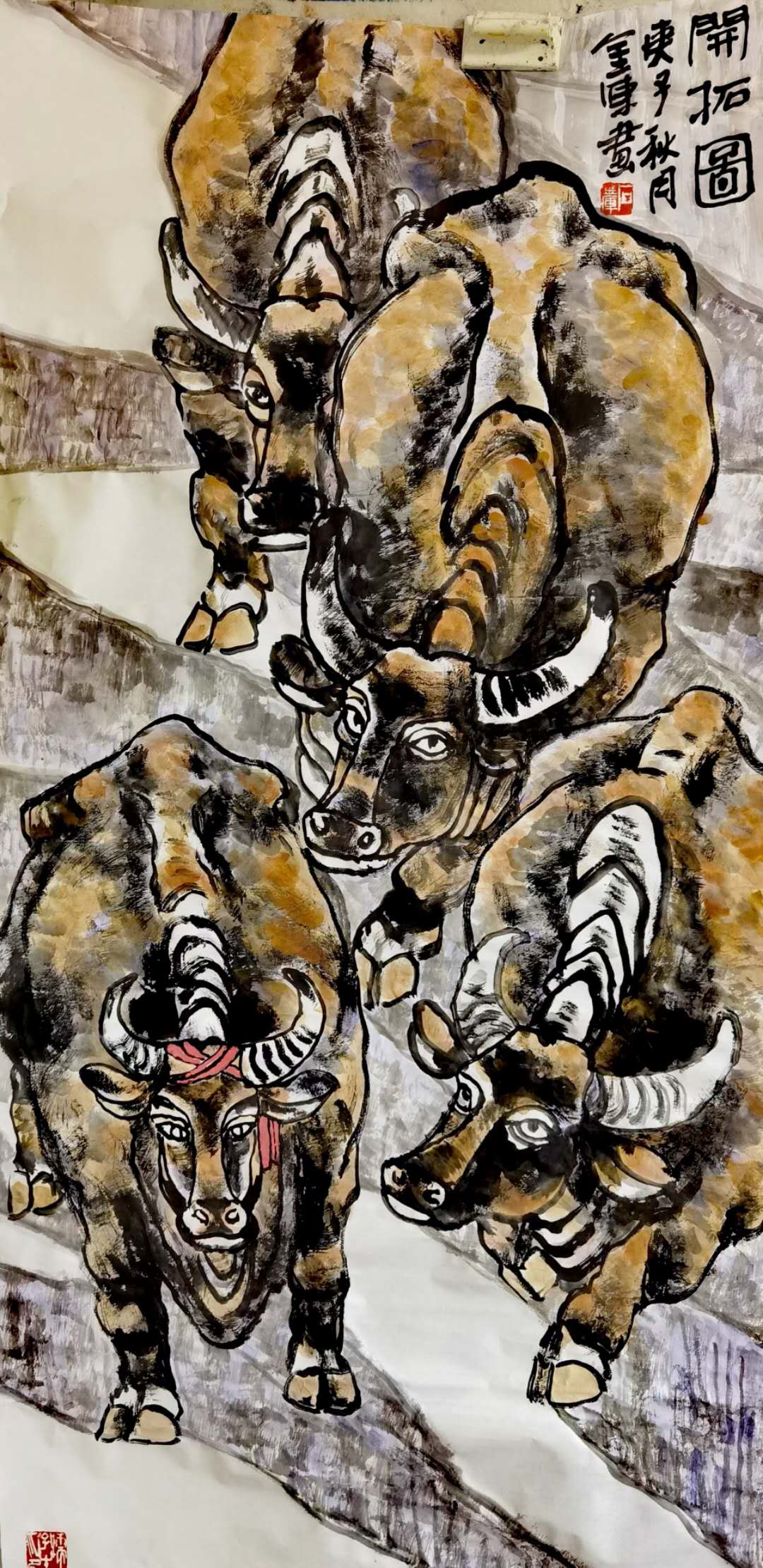 牛人画牛迎牛年北斗牛人石金库