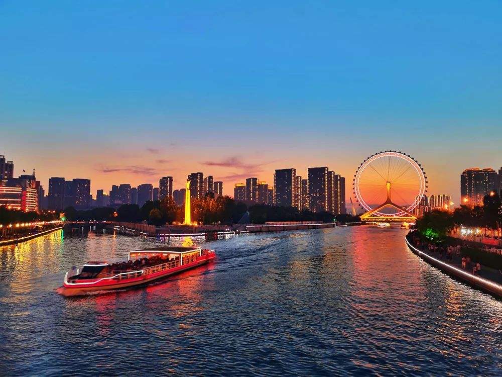 天津旅游之三九河下梢渤海明珠水上之城更要亲水