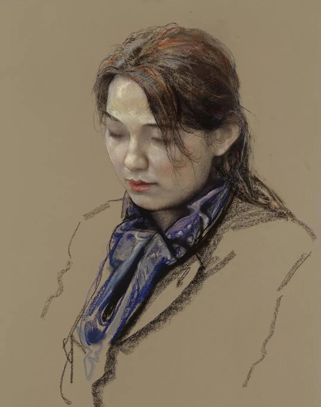 国美教授应金飞色粉与素描作品附高清细节