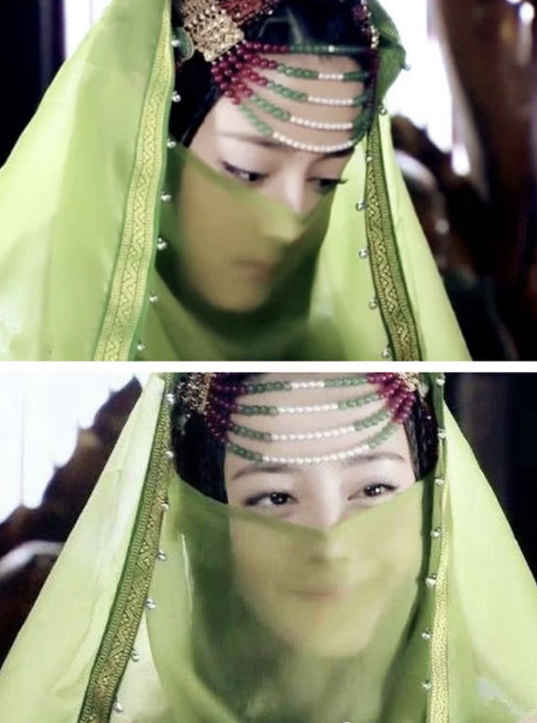 杨紫戴面纱,鞠婧祎戴面纱,赵丽颖戴面纱,看到热巴:摘了吧太丑了_手机