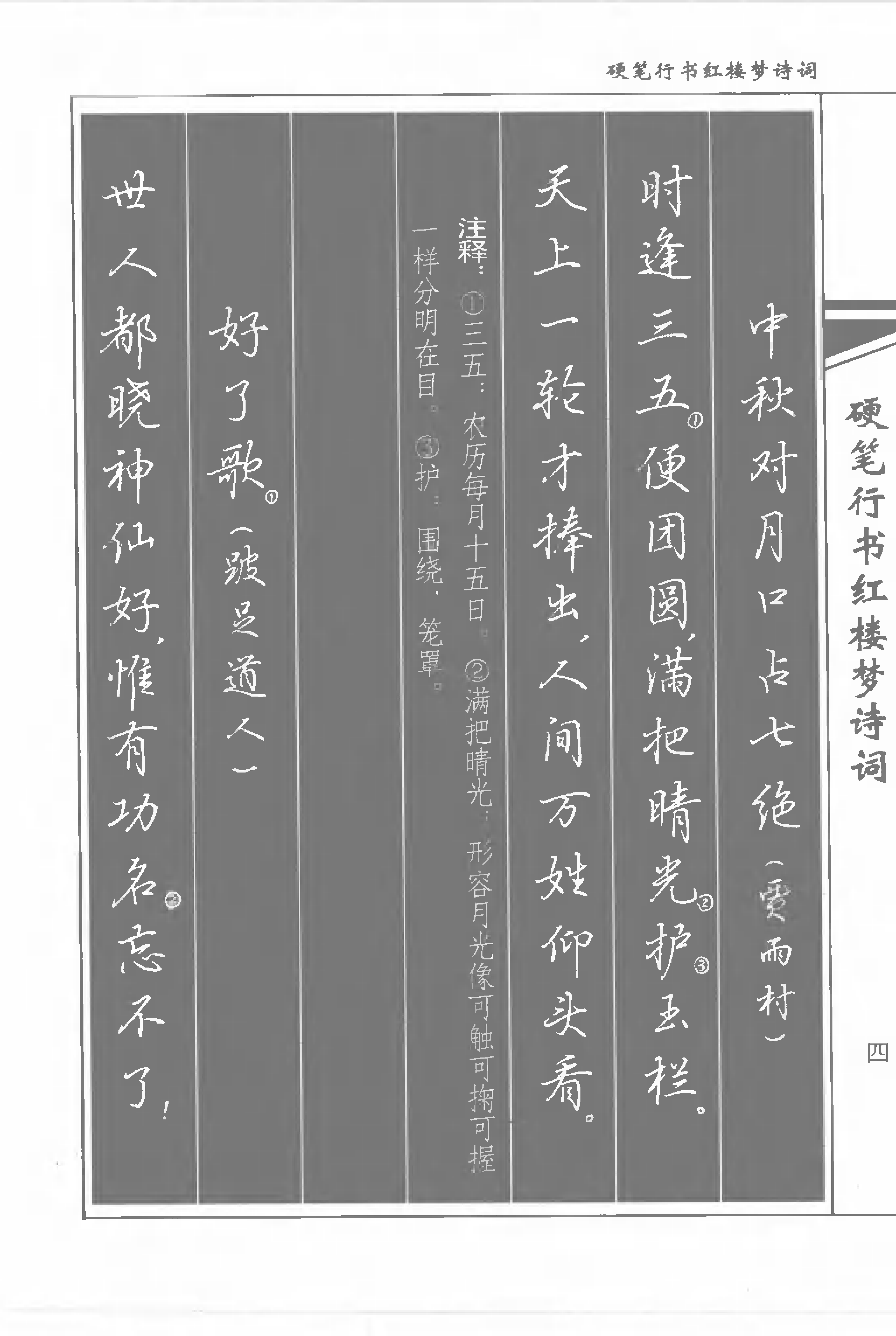 书法家吴玉生《硬笔行书红楼梦诗词》练字好字帖,轻松学书法