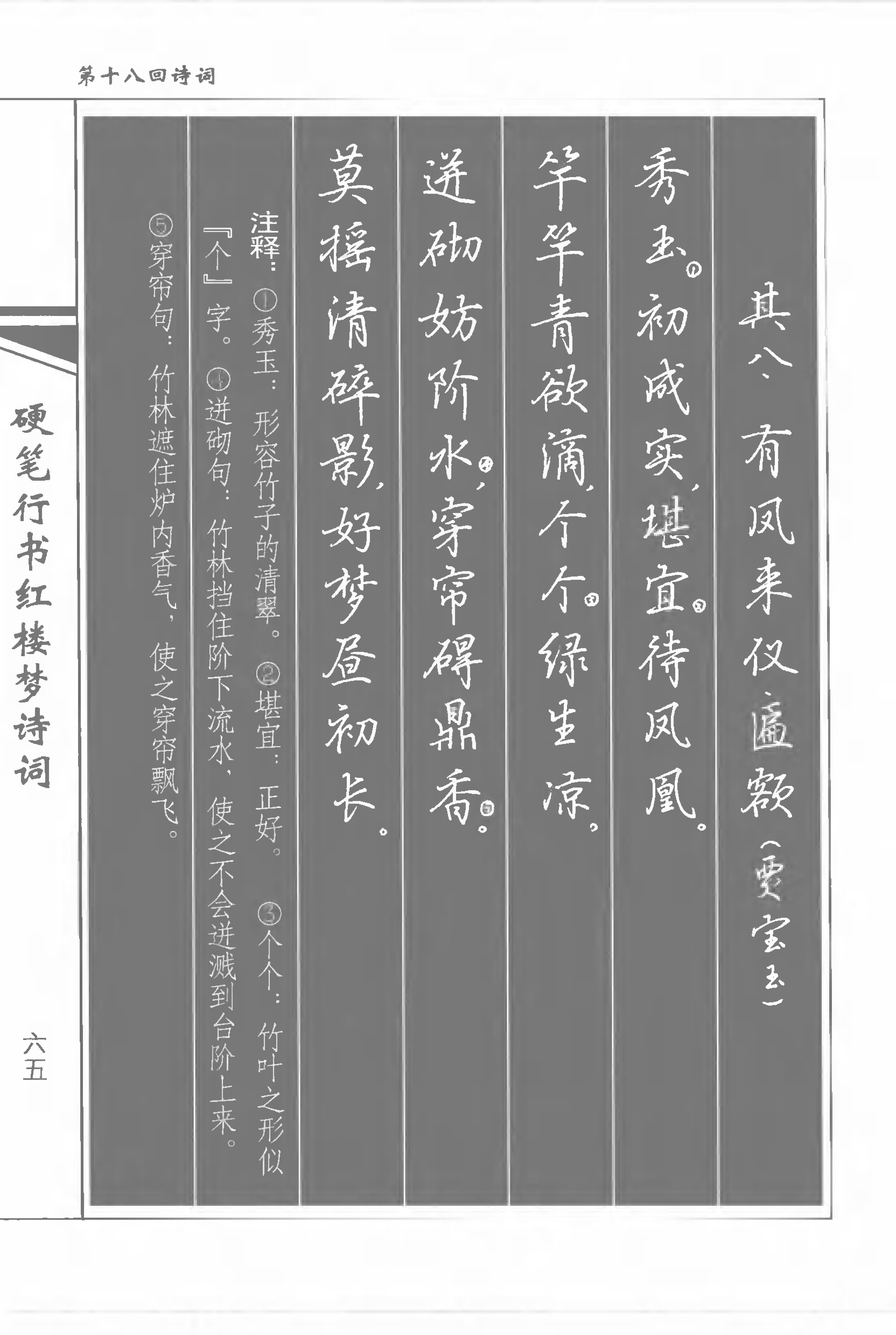 书法家吴玉生《硬笔行书红楼梦诗词》练字好字帖,轻松学书法