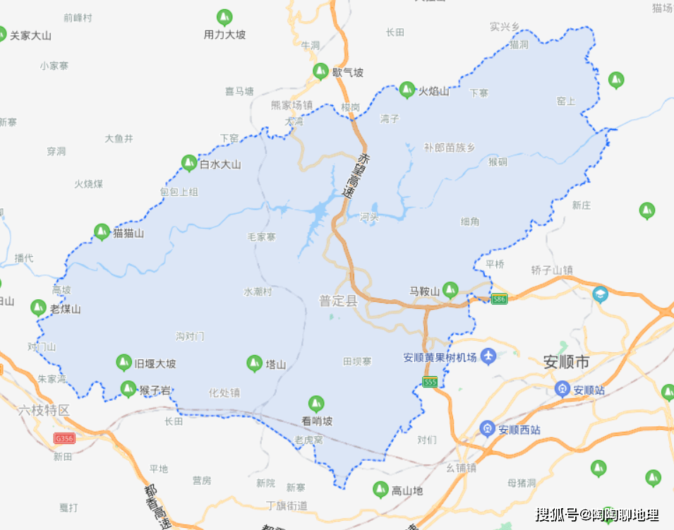 普定县地图高清图片