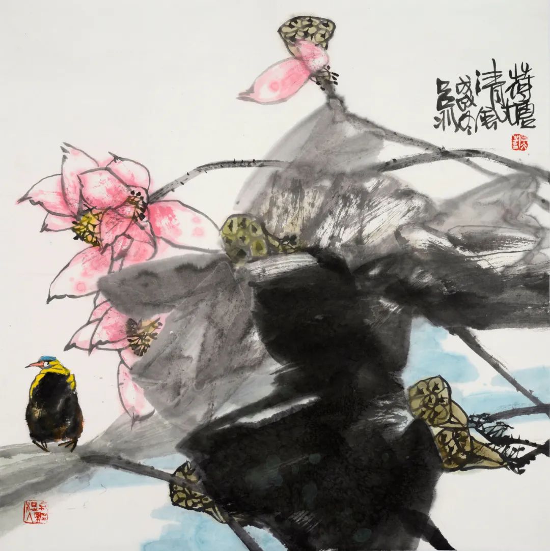 画家吕冰重塑了当代大写意花鸟的新画风