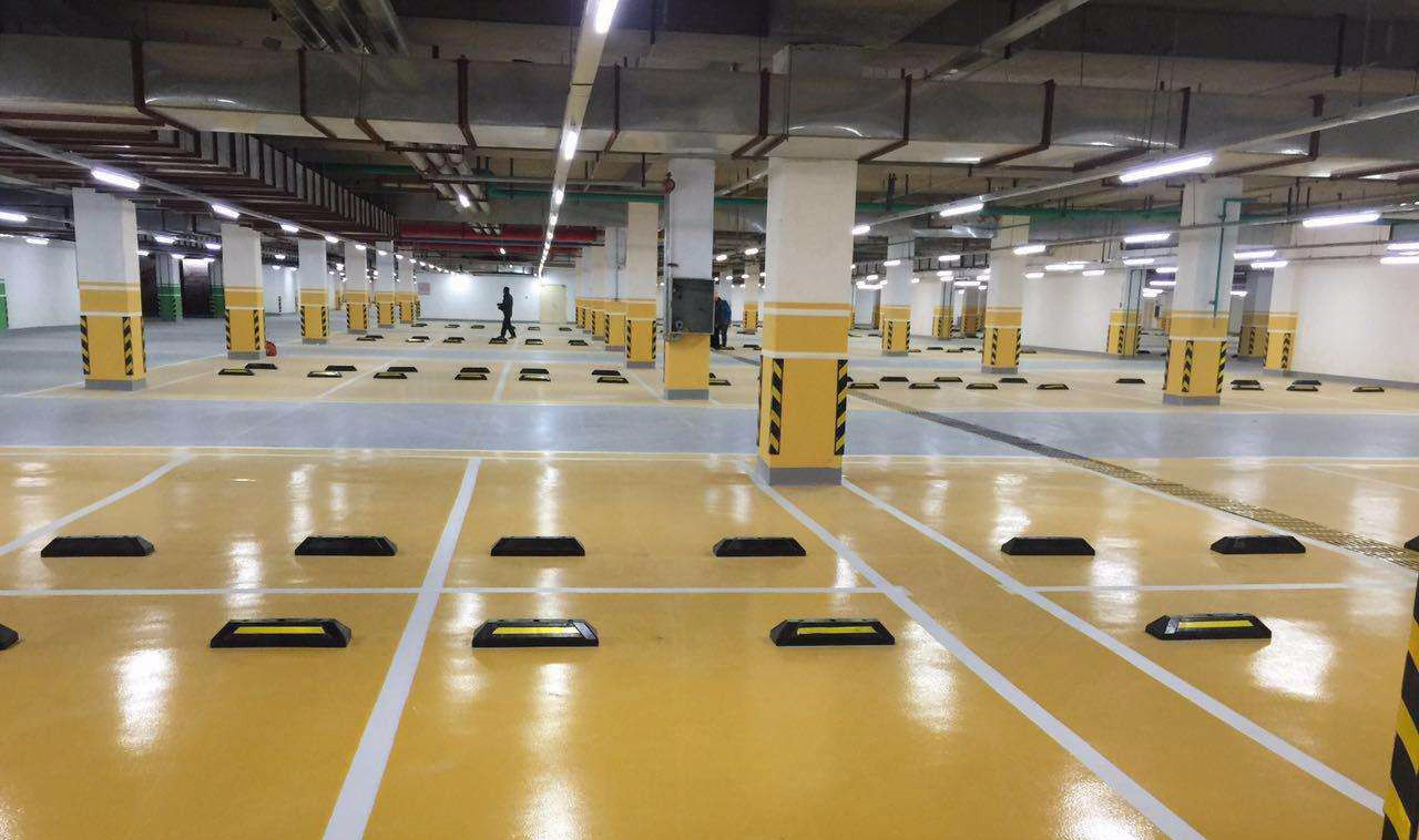 停车场地坪系统停车场停车位地坪北京环氧自流平地坪地面环氧地坪