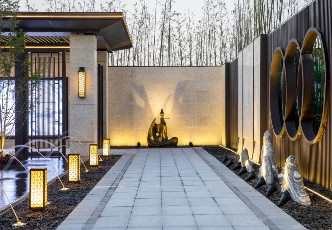 玩转庭院:15个新中式庭院景观设计,院落还是中式的有feel