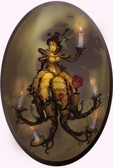 迪士尼公主全员恶魔化,灰姑娘如同暗夜精灵,花木兰是火焰领主?