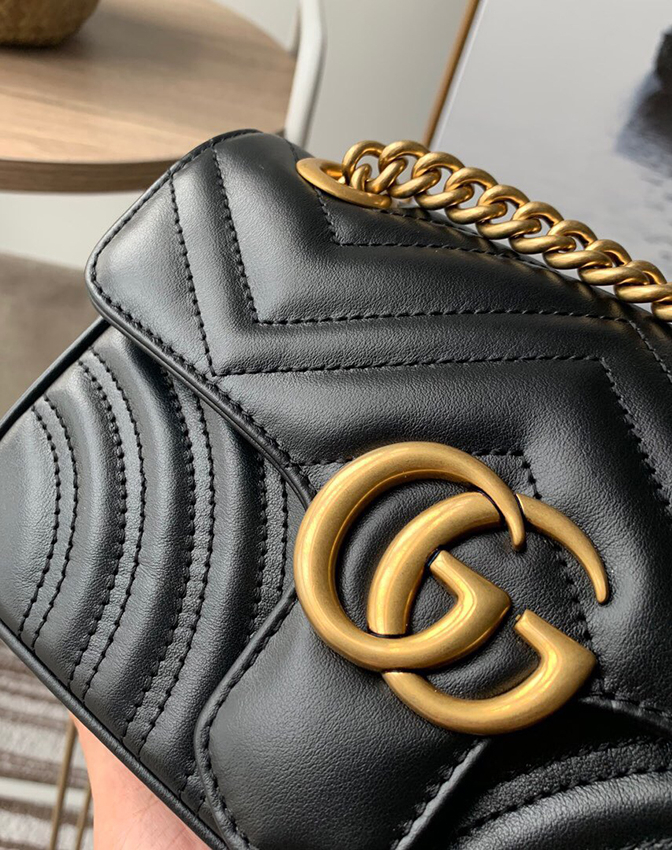 guccimarmont双g链条包单肩包来看看中号小号和超mini款