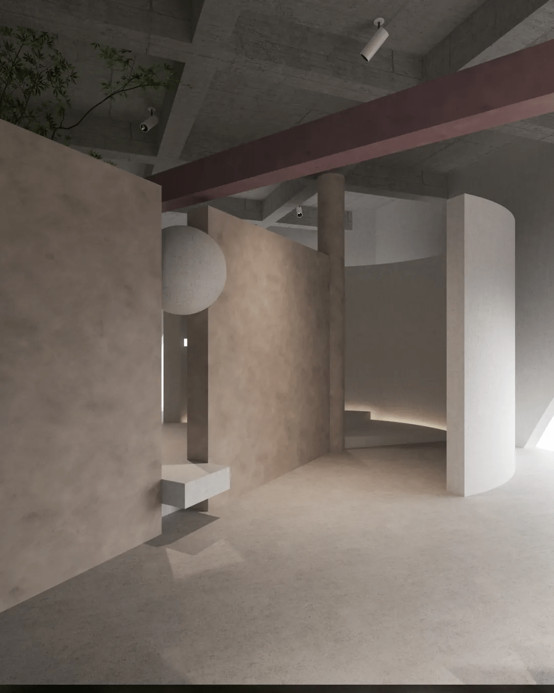 利用不规则元素,呈现微水泥材质的魅力丨万磊设计