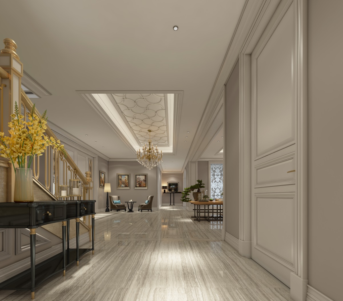 大连长海县私家别墅简欧装修恒点装饰独家设计